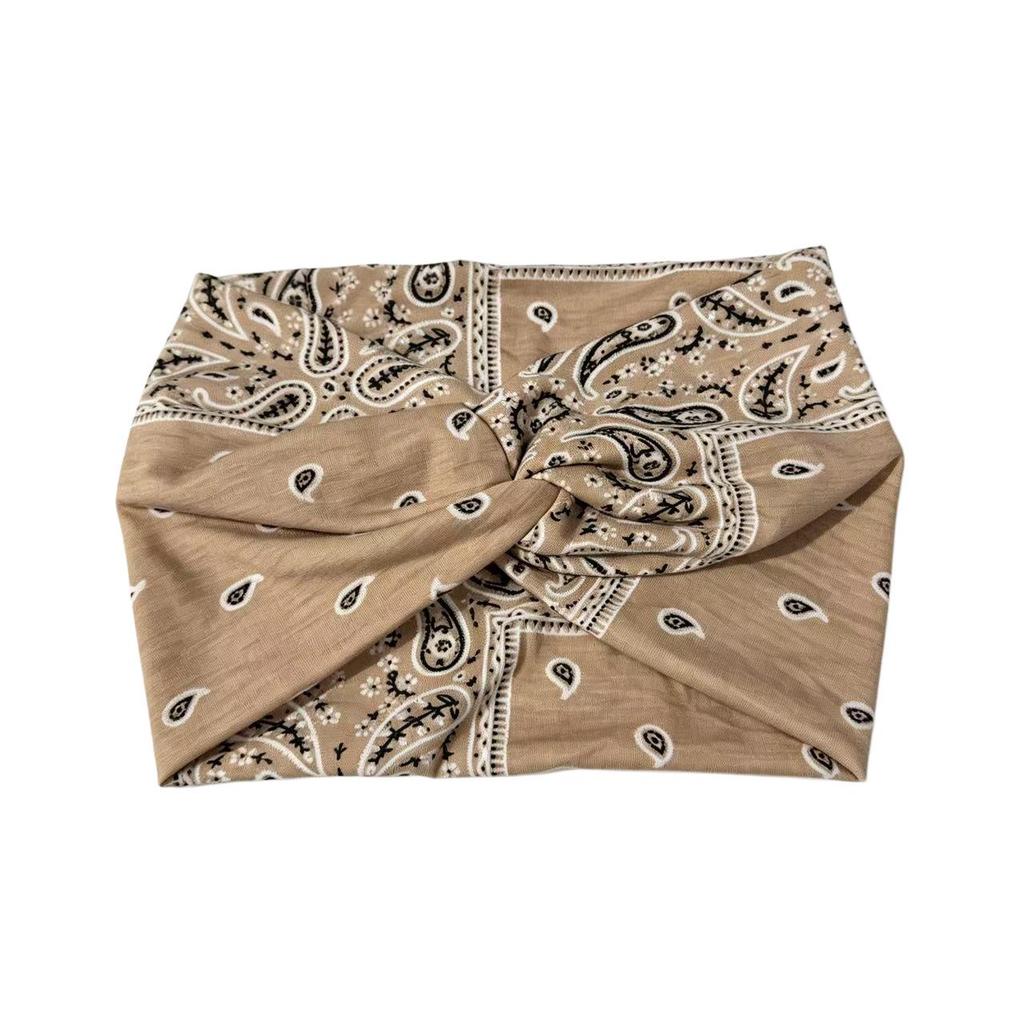 Women's Afro Wide Elastic Headband: Sweat Absorbent Yoga & Running Hair Wrap.