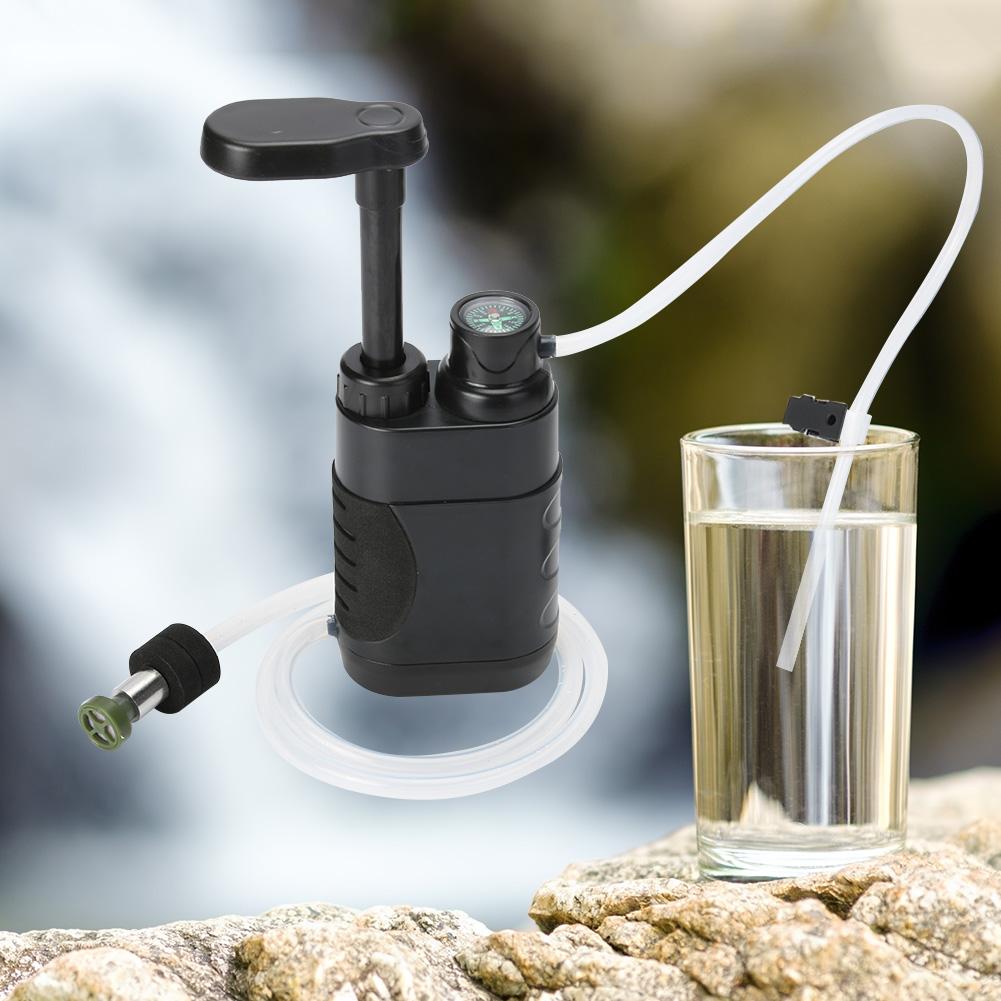 Trinkwasserreiniger Tragbare Wasserfilterausrüstung Handbetriebene Wasserfilterpumpe 1400ml/min für Survival-Notfälle