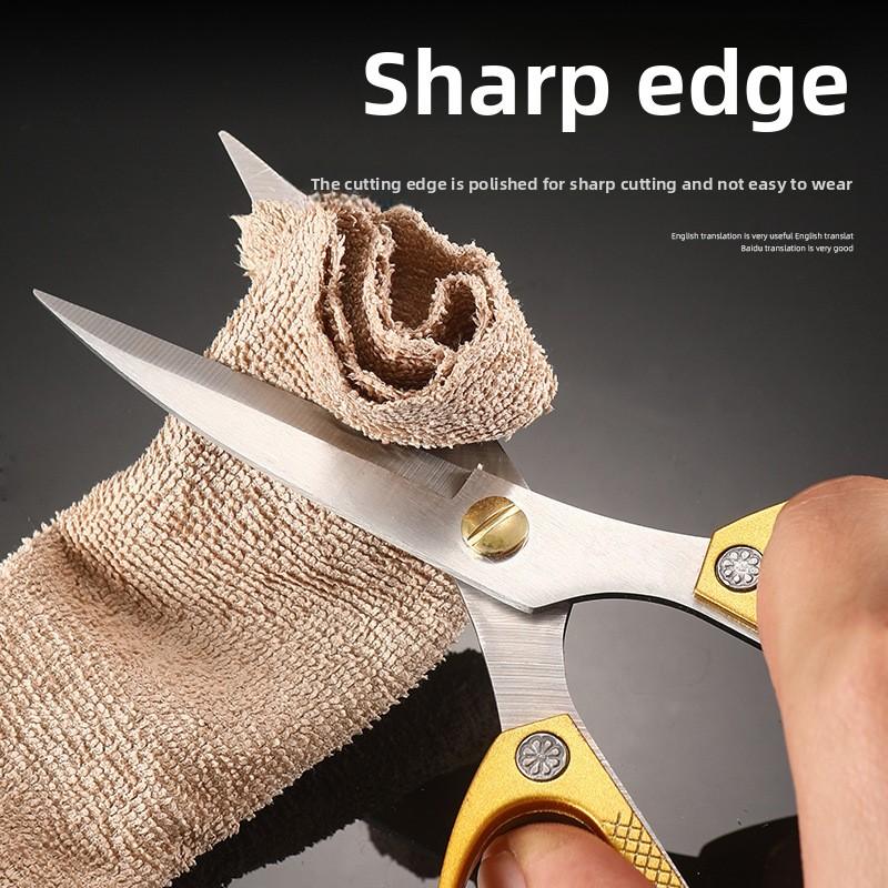 Diamond-shaped Stainless Steel Scissors Made of Alloy, Strong Kitchen Chicken Bone Scissors, Large Scissors for Cutting Fabric