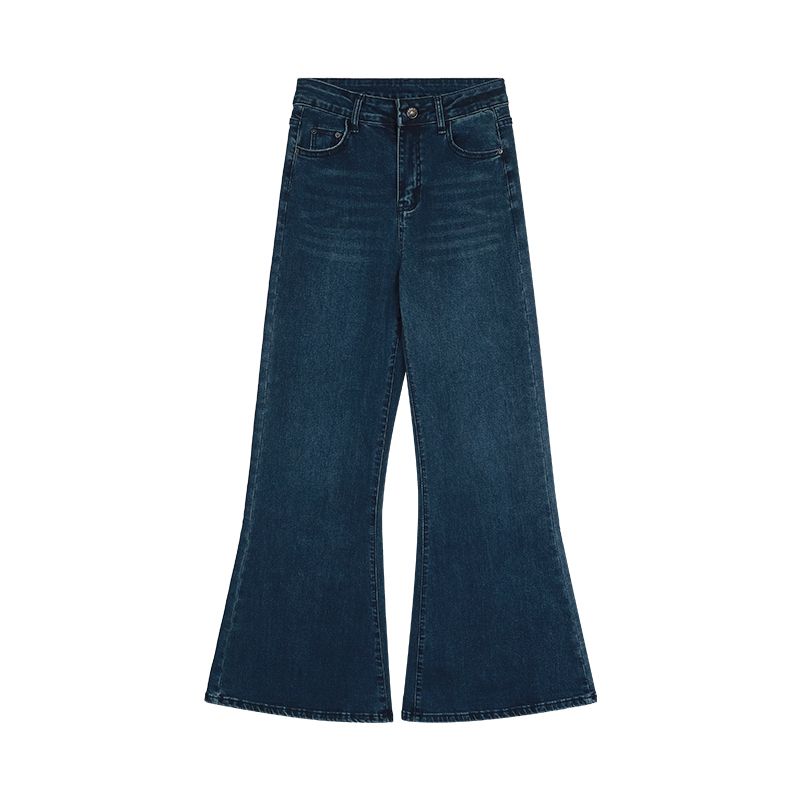 

Kumikumi Retro High Waist Slightly Flared Jeans Blue L