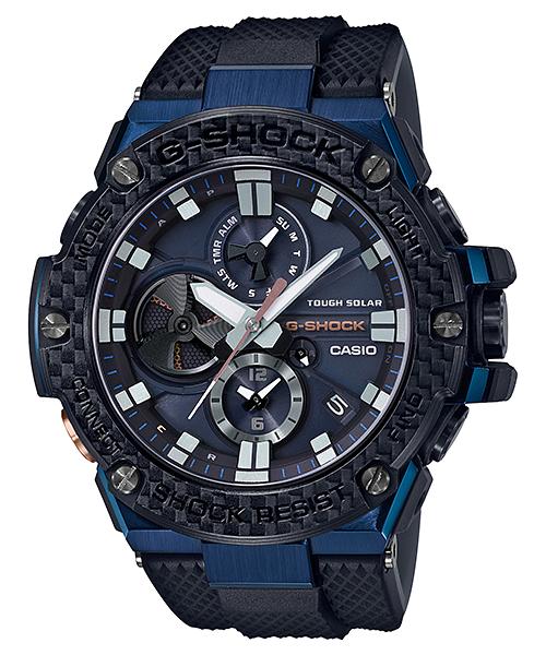 

Casio Men s Stainless Steel 200M Water Resistant Analog Shock Resistant Quartz Watch GST-B100XB-2A синий