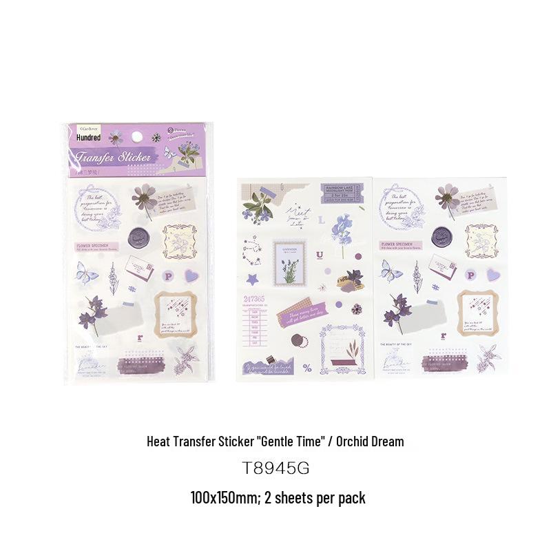 Letter Lover Heat Transfer Stickers: Gentle Time Series Planner DIY Gifts & Decorative Art