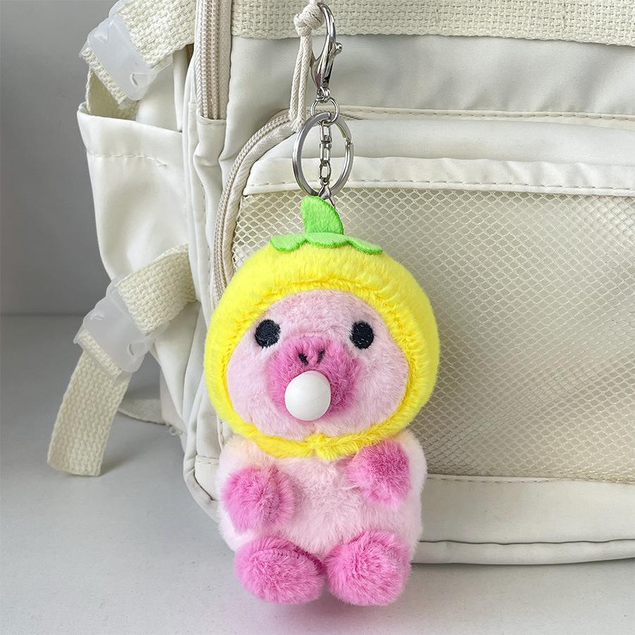 New Bubble Bubble Kapibala Plush Pendant Pink Capybara Doll Doll Doll Gift Grab Doll