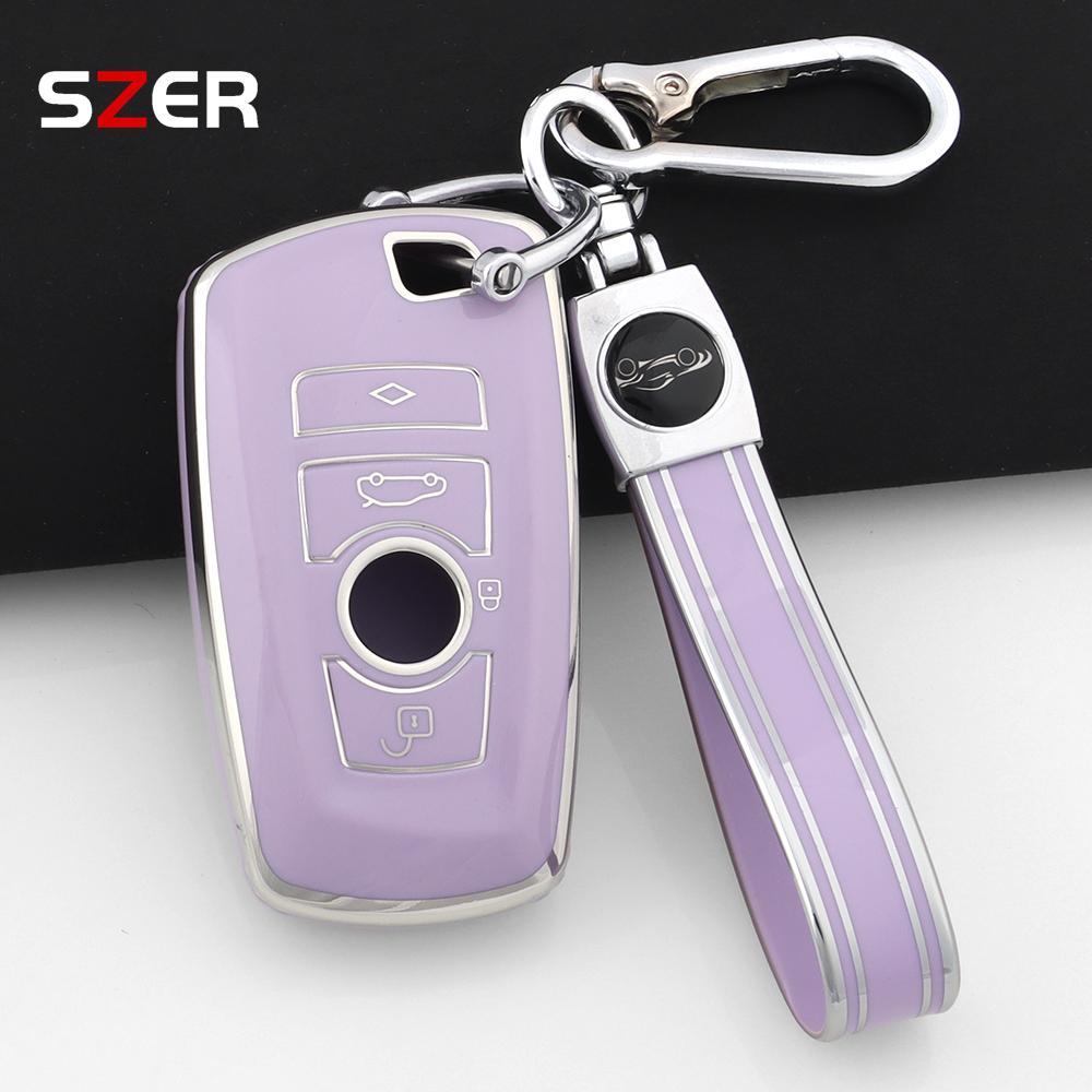 Pink Tpu Car Key Case Cover Shell For Bmw 1 3 5 7 Series X1 X3 X4 X5 F10 F15 F16 F20 F30 F18 F25 M3 M4 E34 Fob Accessories