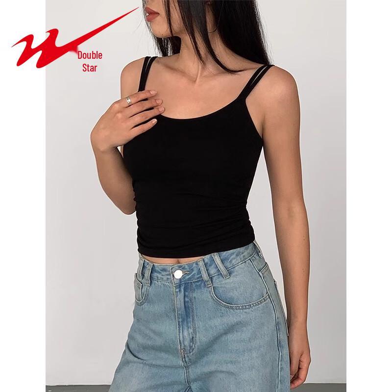 Женская ребристая майка Shuangxing со встроенным бюстгальтером L