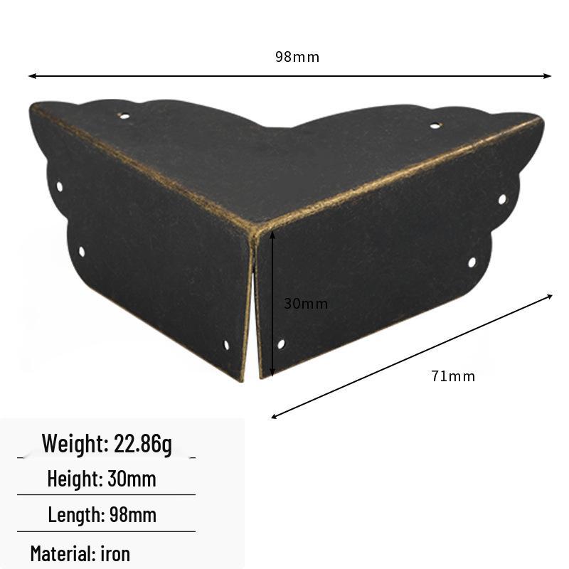 Antique Bronze Gold Right Angle Iron Corner Protector for Wood Furniture