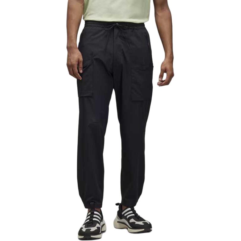 Y-3 SS22 Solid Color Lace-Up Cargo Pants Men Pants Black HG8597