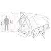 Tunnel Tent with Roof Army Green 8 Person Polyester and Steel