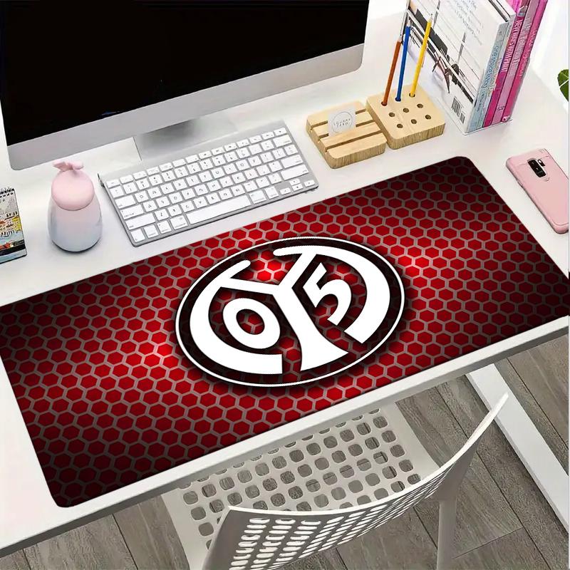 Mainz Fußball Wappen Mauspads, Gaming Mauspads, Tastaturpads, Schreibtischdekoration für Computer Notebook Fan Geschenk Geburtstagsgeschenk