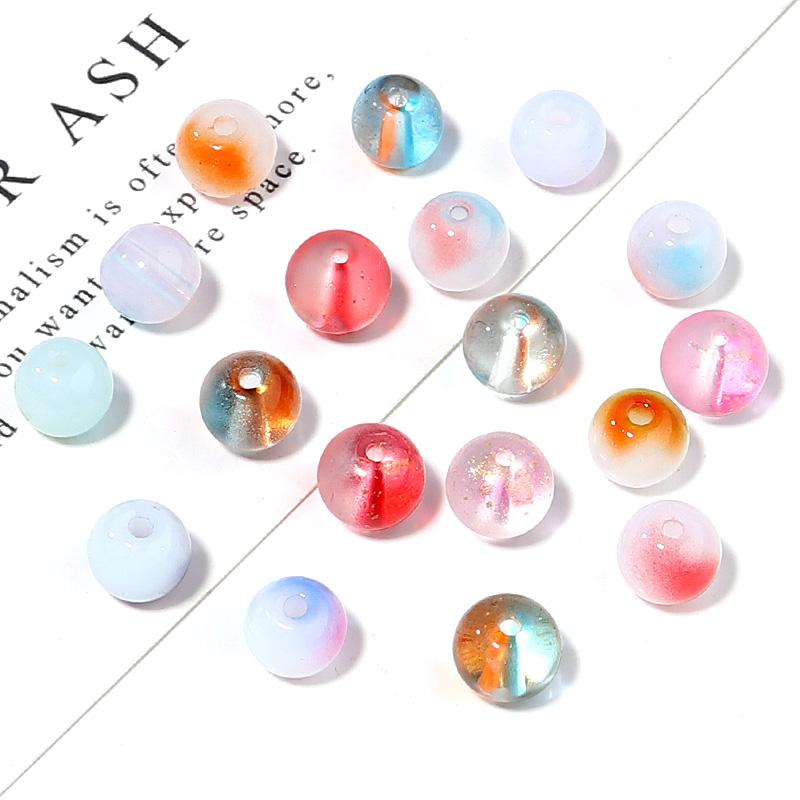 50Pcs 8mm Lampwork Beads High Quality Colored Loose Spaced Round Bead For Craft Jewelry Making Diy Bracelet Necklace Accessories