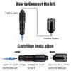 Tattoo Kit Komplettset Kabelloses Tattoo Netzteil Akku Permanent Make-Up Stift
