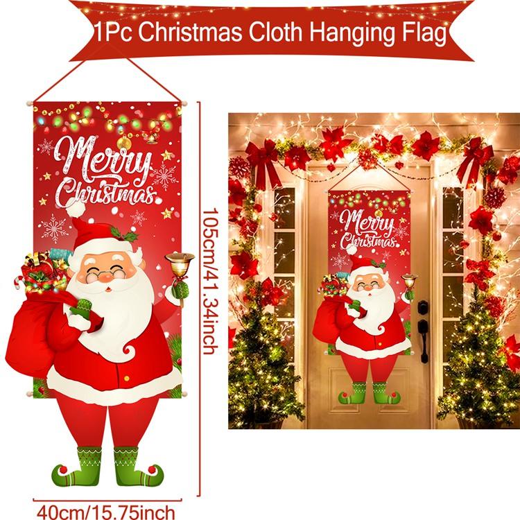 Christmas Hanging Flag Merry Christmas Decorations For Home 2025 Navidad Kerst Natal Noel Xmas Tree Ornaments Supplies Decor