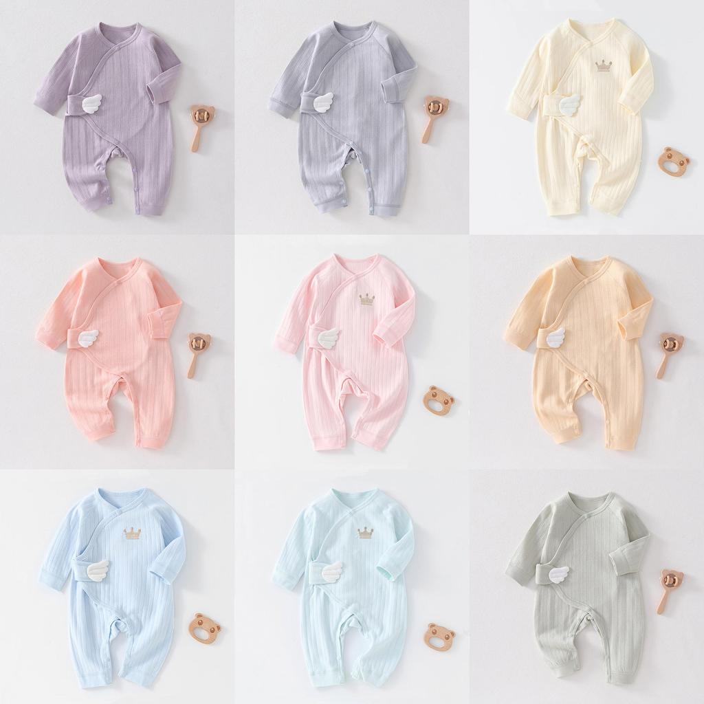 Baby Cotton Swaddle Suit With Magic Tape Closure For Newborns And Infants