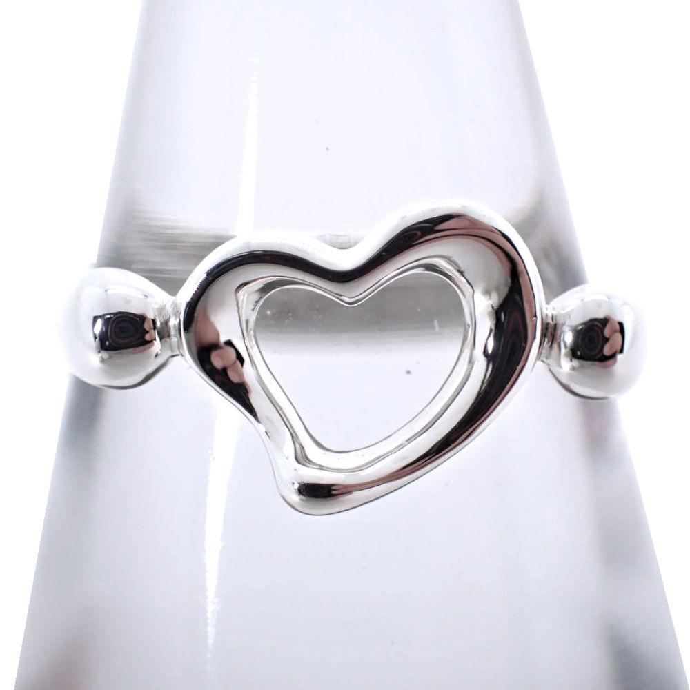 [Used] TIFFANY 925 Open Heart Ring / Size 9 / j7-9