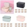 Stylish Faux Leather Jewelry Keeper Portable Jewelry Organizers Box Travels Friendly Jewelry Container with 8 Pockets