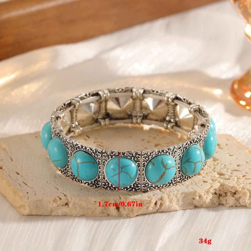 Vintage French Ethnic-Style Turquoise Bohemian Women's Bracelet