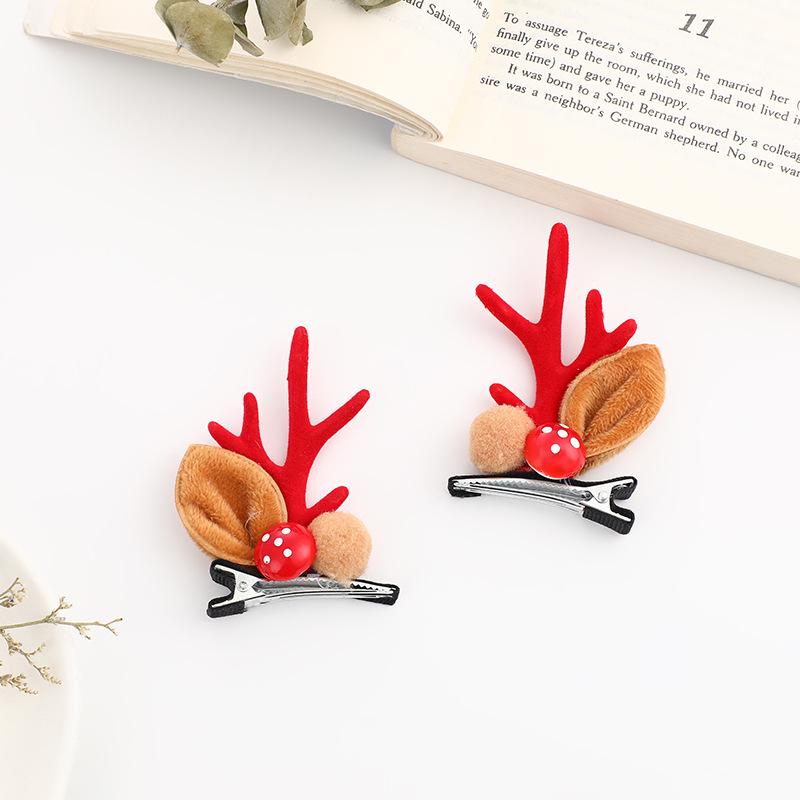 Sponky do vlasů s parohy soba: Vánoční 3D vlasové doplňky pro drdoly a copy