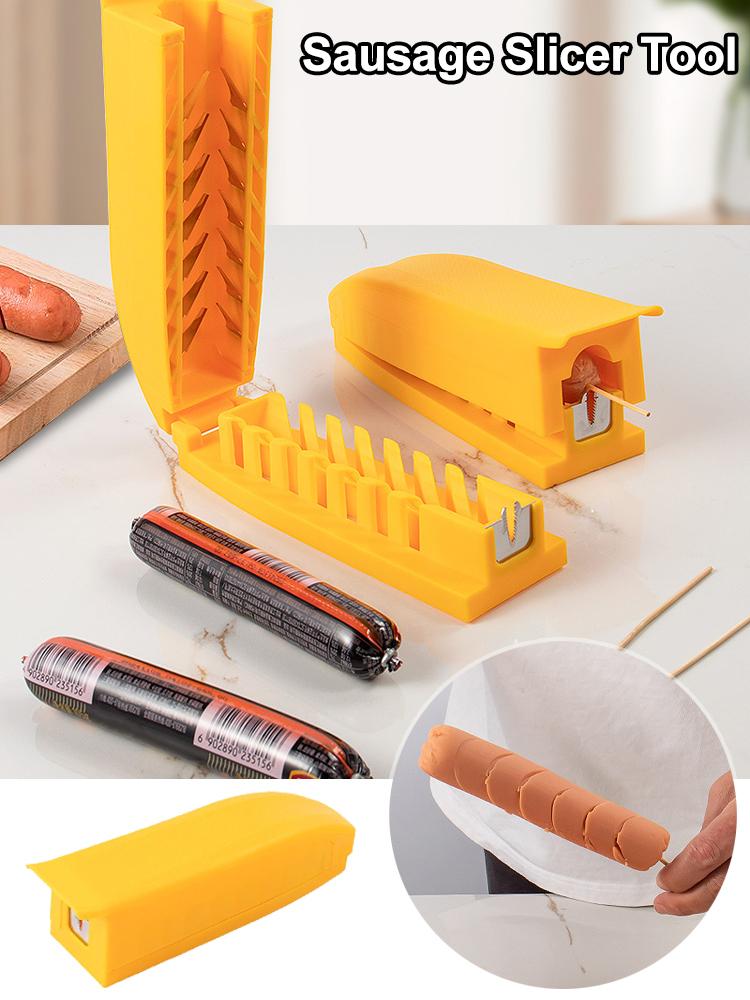 Sausage Slicer Tool PP+Stainless steel Multifunctional Hot Dog Slicer Sausage Cutter Vegetable Strawberry Slice Kitchen Tools