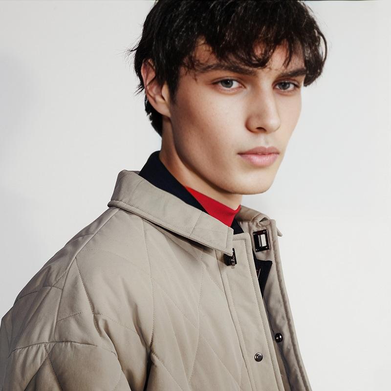 Calvin Klein Casual Commuter Diamond Quilted Cotton Jacket Men Jackets Laurel-Brown 40400MF