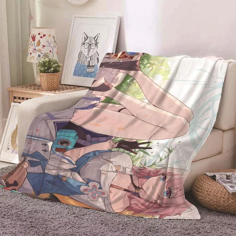 Anime Honkai Star Rail Kafka Flannel Blanket Cute Cartoon Printed Warm Soft Blankets Home Bedding Decor Winter Blankets