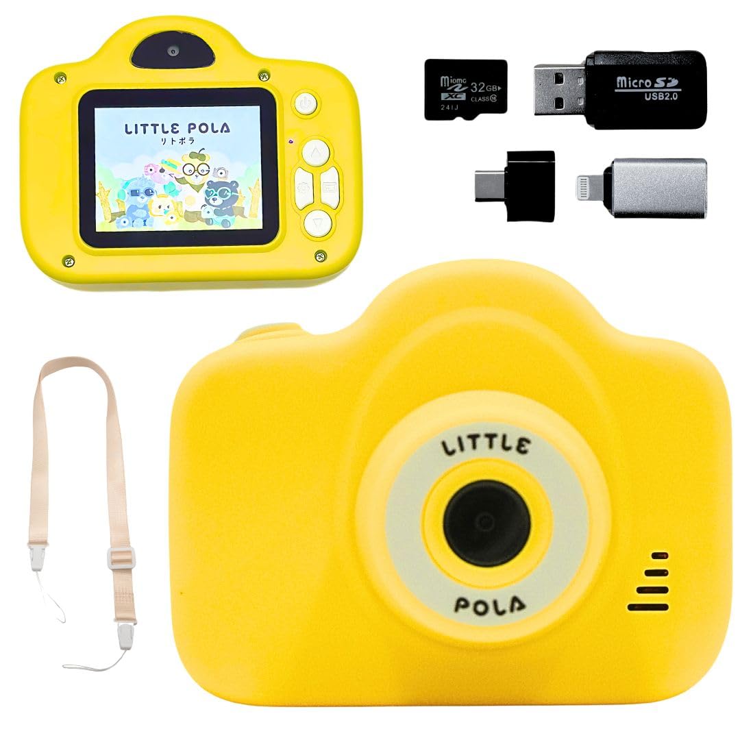 

Детская цифровая камера Litopola для автоматического зума, обновленный ремешок с или без неона [Оригинал] Камера, Камера, Детская, Фокус, Видео, Функция, В комплекте,