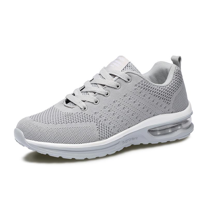 Large size men's flying woven air cushion shoes, Amazon couple spring casual sports shoes, student breathable running shoes