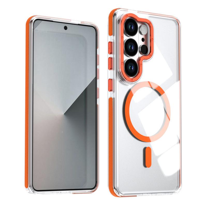 Suitable for Samsung S26Ultra Transparent Phone Case Simple Samsung S25/25Plus Magnetic Phone Case