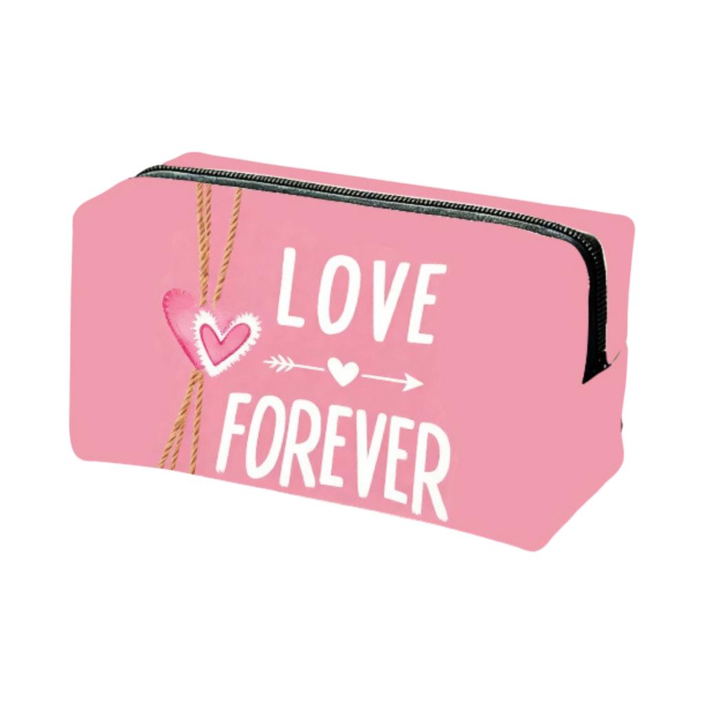Valentine's Day Series Square Makeup Bag For Women, Large Capacity Storage Bag
