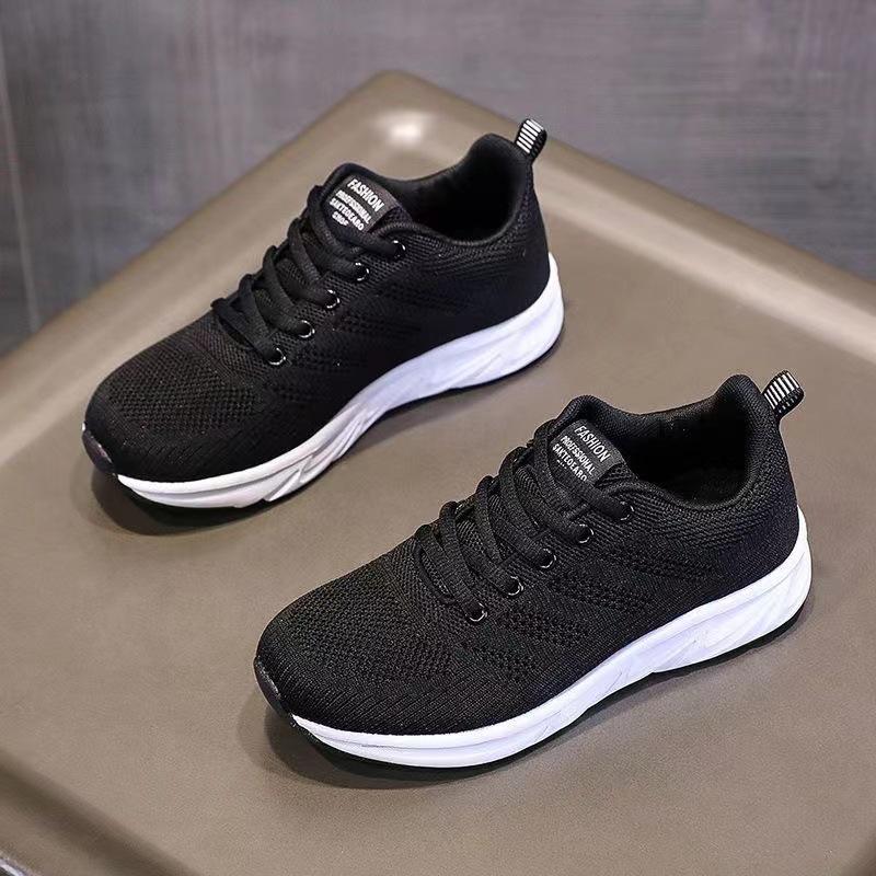 Trendy Sports Shoes 2024 New Lightweight Casual Shock-absorbing Running Flat Bottom Vulcanized Women's Shoes Platform Sneakers
