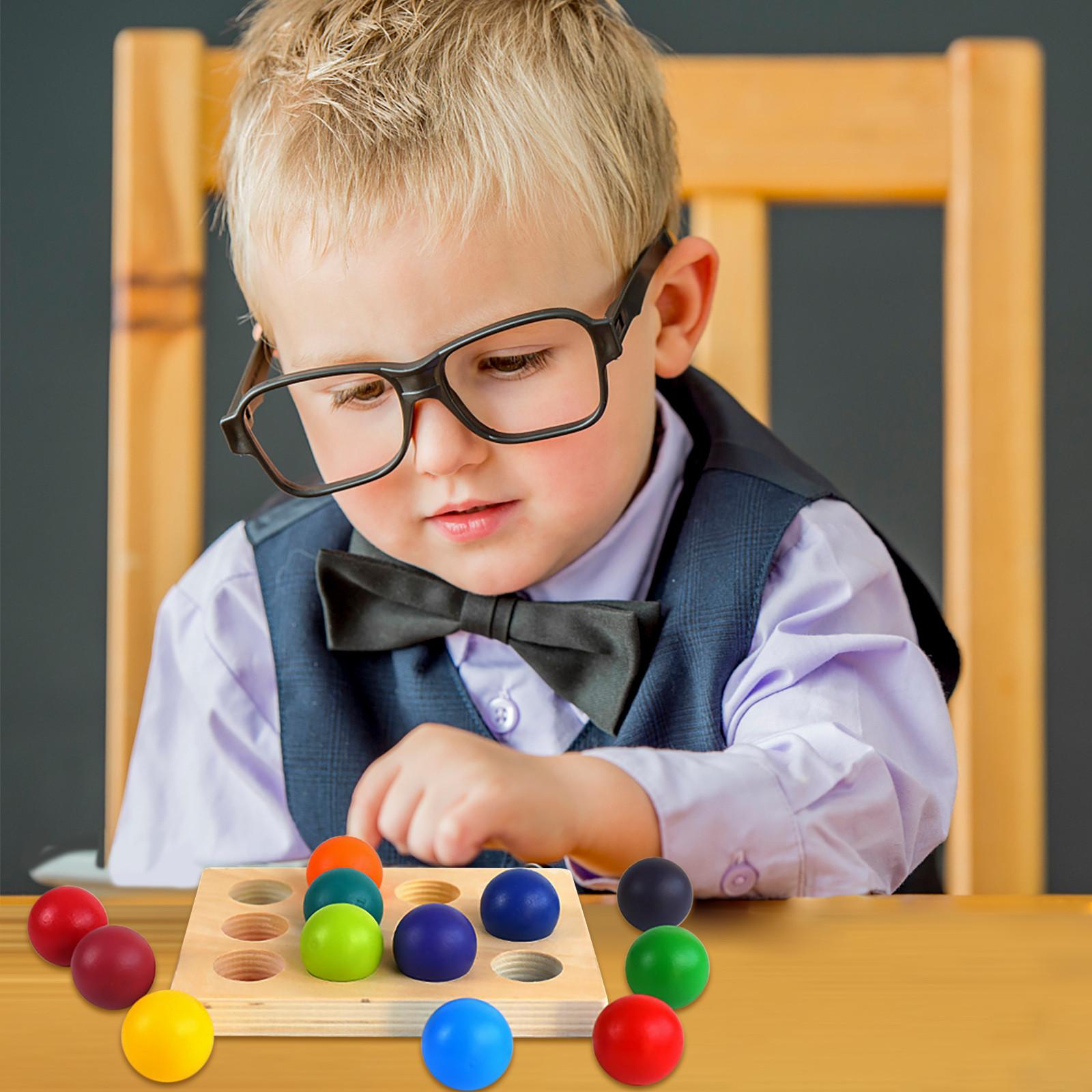 (H0826)Деревянная сортировочная доска для радужных шариков — фото 5