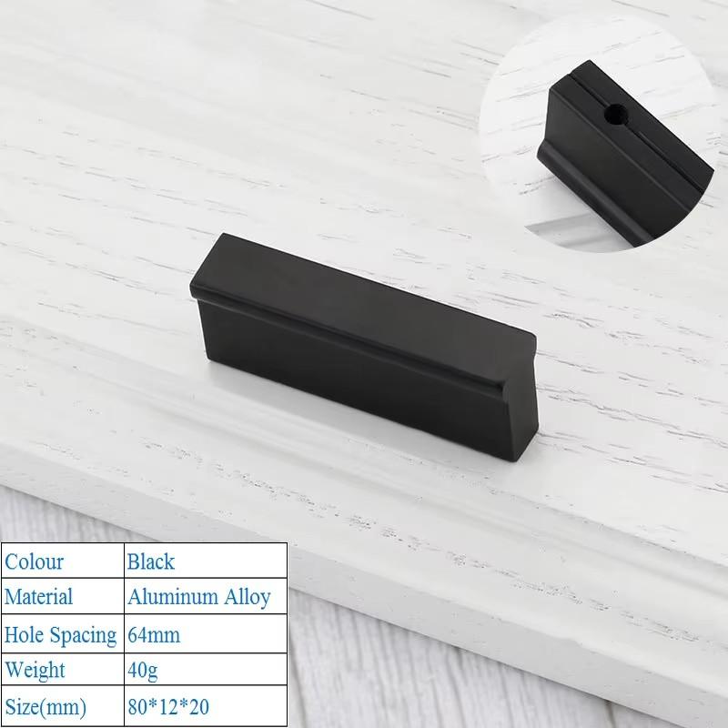 

Modern Minimalist Kitchen Cabinet Handle American Style Lengthen T Shape Handle Shoe Wardrobe Drawer Pull Furniture Door Handle
