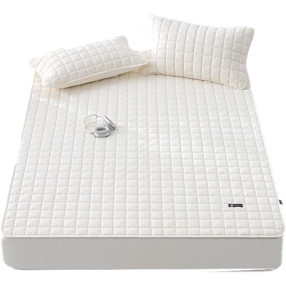 Soft Waterproof Bed Cover Double Queen King Couple Bed Fitted Sheet Breathable Noiseless Washable Bed Mattress Cover Protector