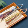 Ethnic Handmade Woven Tassel Pendant Keychain - Colorful Cotton Thread Jewelry Accessories