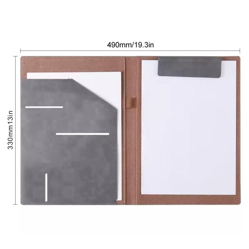 

А4 Деловая папка Кожаная Подписание этого контракта Клип Книга данных Хранение файлов темно серый