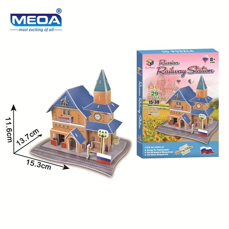 40 Stil Arhitectură Faimoasă în Lume Clădire Model Puzzle 3D Construcție Puzzle 3D Jucării Pentru Copii Cadou de Crăciun