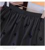 Plus Size Women's Flocking Chiffon Skirt, Loose Fit for 200-350 Jin, Fashionable and Comfortable