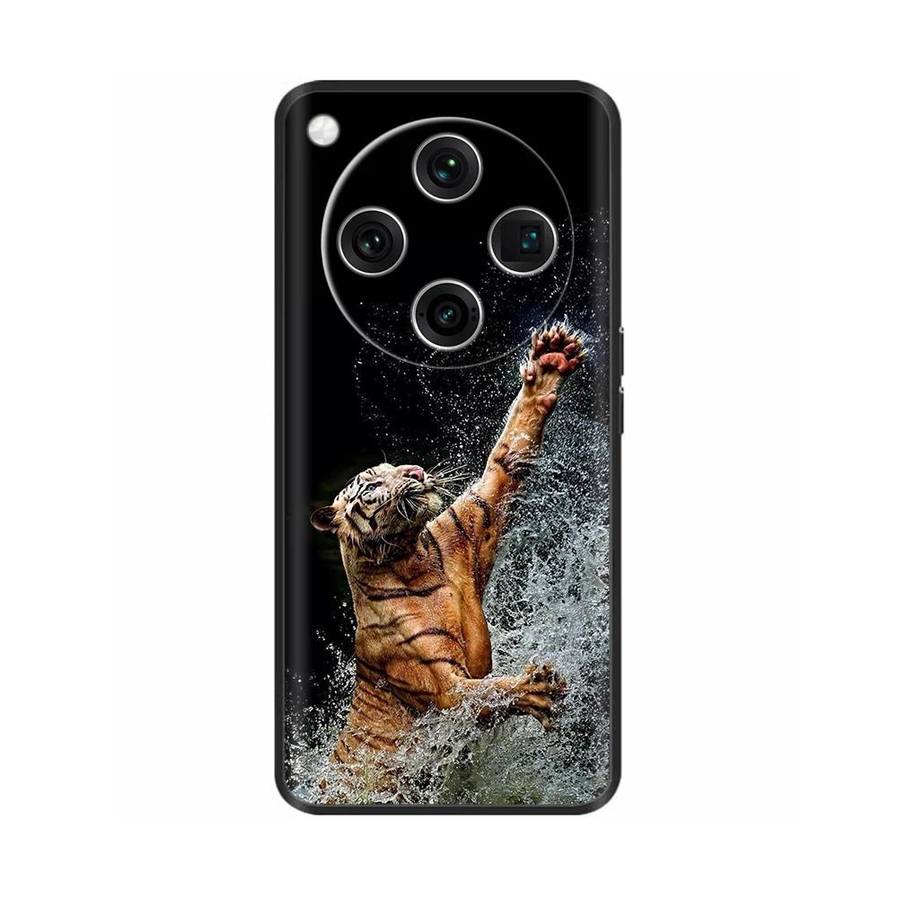 Painted Cover For Oppo Find X8 Pro Soft Black Silicon Back Cover Cases For Oppo Find X8 Findx8 Pro Shockproof Shell Cases Bumper