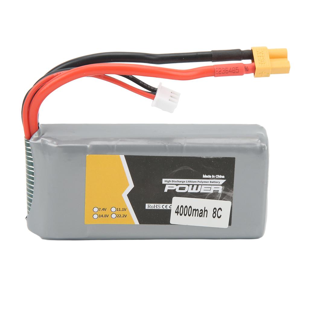 RC 4000mAh Lipo Battery 8C Safe Female XT30 Plug High Conversion Rate 7.4V Lipo Battery for RC Car Boat Plane