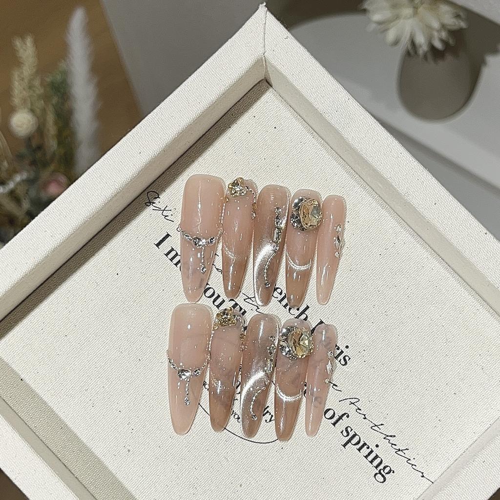 Floating Light, Naked Flashing, Pure Handmade Smile Streamer, Cat Eye Boutique Champagne K9 Diamond Patch Wear Armor