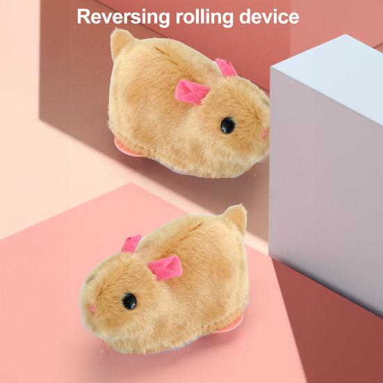 Electric Automatic Rolling Hamster Ball, Rolling Ball Toy with Plush Rabbit Inside, Simulation Animal Interactive Ball Toy, Gift for Toddlers