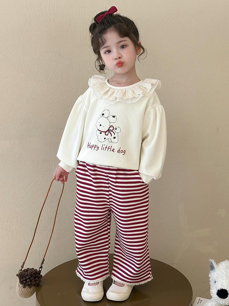 2025 Jenters Trendy Todelt Sett: Høst/Vår Hverdagslig Antrekk