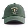 Bull Skull Western Cowboy Baseball Hats Cotton Distressed Dad Hat Outdoor Sun Hat  for Men Women