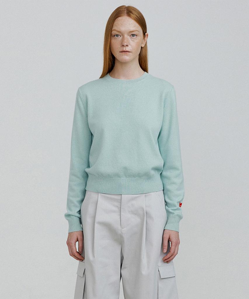 MOLLIOLLI Mony Round Neck Cashmere Knit [Light Sage]