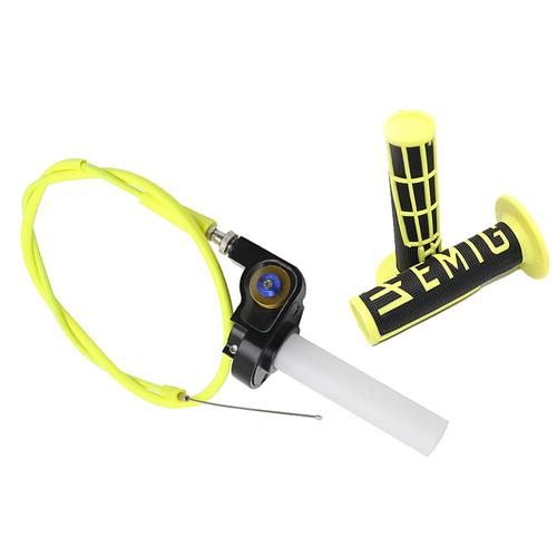 ZSDTRP 7/8'' CNC Aluminum Twist Throttle Handle Grip + Cable Replacement For Dirt Bike Quad ATV Pit 50cc 125cc 150cc 250cc