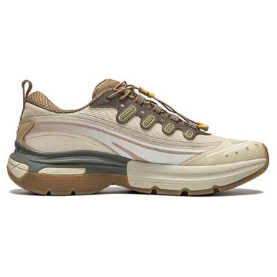 Li Ning Star Path Cushioning, Wear Resistant Low Top Basketball Shoes Men's Umber White AGLT047-3