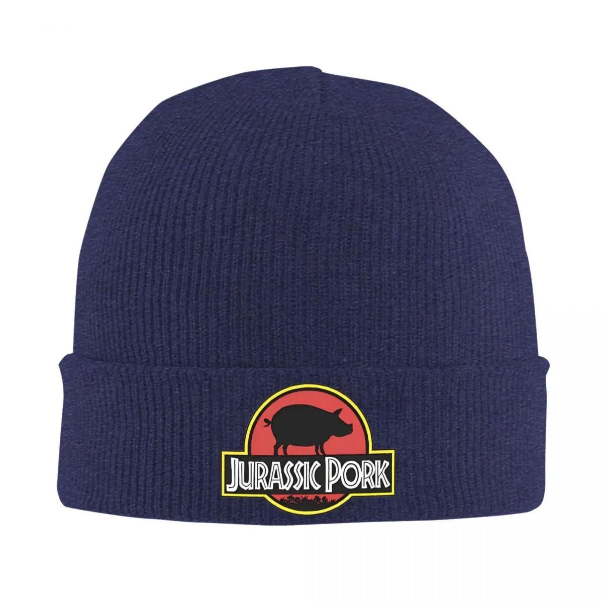 Jurassic Pork Парк Юрского периода Вязаная Шапка Бини Зимняя Шапка Теплая Хип-Хоп Голливудский Фильм Пародия Бекон Свинья Шапки для Мужчин Женщин