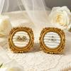Ornate Ring Holder Display with a Round Padded Layout for Jewelry Counters, Livestreams, and Product Photography