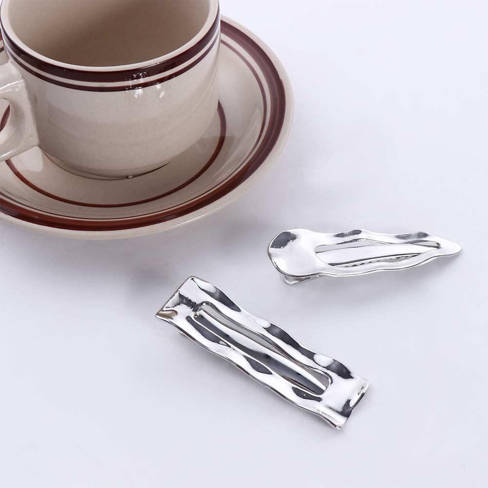 Korean Style Rectangle Side Bangs Hair Clips Punk Hair Clips Metal Hair Pins Fix Fringe Barrette