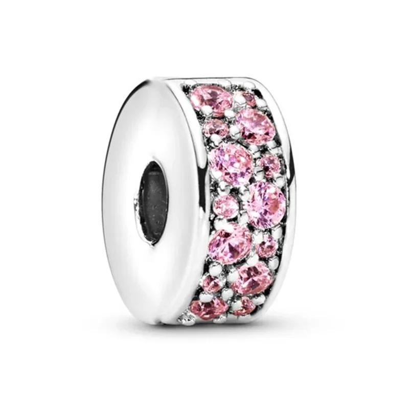 Original Copper Colorful Safety Buckle Star Starfish Shell Heart Bead Charms For Diy Bracelet Women Gift