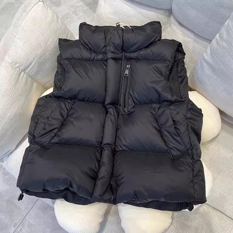 Girl's Vest Jacket Autumn Spring Boy's Down Waistcoat Children Winter Cotton Stand Collar Sleeveless Coats Kids Fashion Clothes